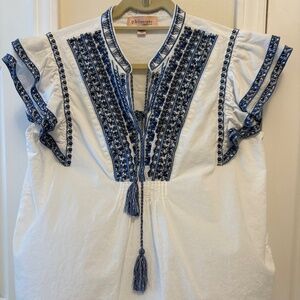 Philosophy Flutter Sleeve Blouse